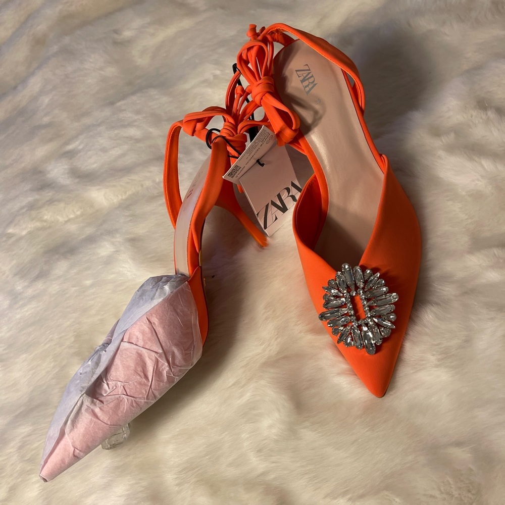 Zara orange heels